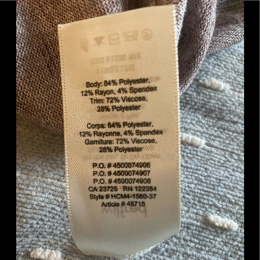 ARITZIA WILFRED Two-Toned Burgundy Heathered Jersey Knit Pullover. Size Small - Picture 7 of 7